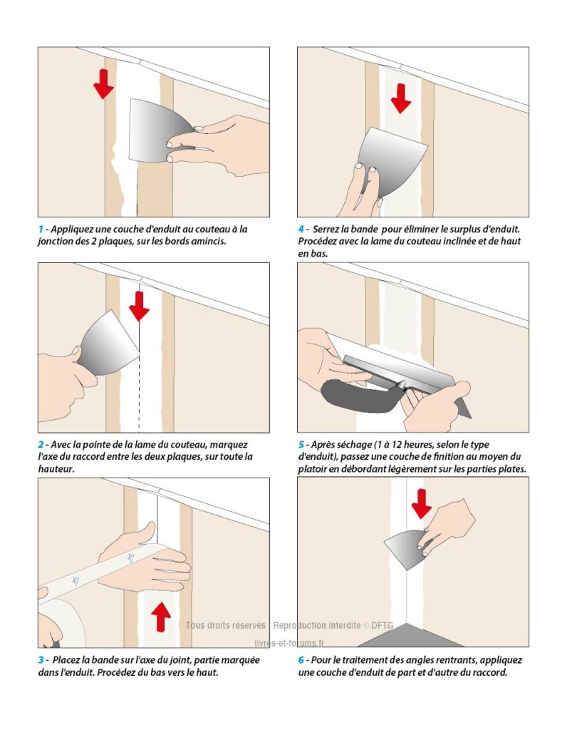 Réaliser les joints entre plaques de plâtre – Livres forums construction